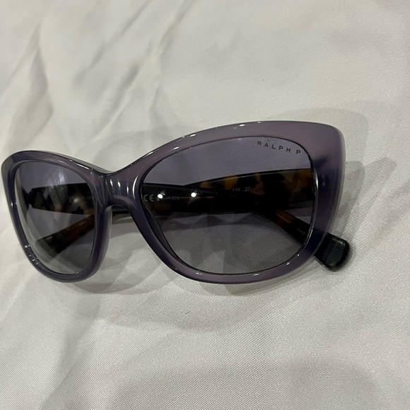 PREOWNED RALPH LAUREN RA 5190 SUNGLASSES ( NICE ) CAT EYE PURPLE TORTOISE - Picture 6 of 12